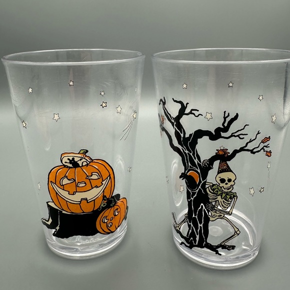 Pottery Barn Kids Halloween Plastic Cups Tumbler Set -Pumpkin, Skeleton, Witch - Picture 7 of 12